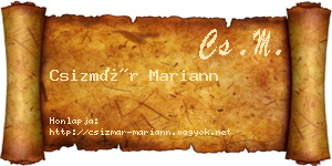 Csizmár Mariann névjegykártya