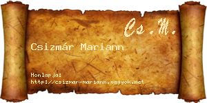 Csizmár Mariann névjegykártya